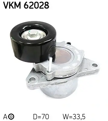 Ролик натяжний ременя поліклінового (Вир-во) SKF VKM-62028 (фото 1)
