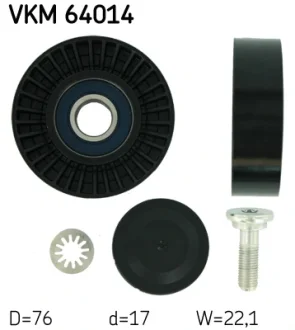 Ролик обвідний поліклінового ременя (Вир-во) SKF VKM-64014