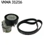 Комплект ременя генератора Audi A2/Seat Ibiza/Skoda Fabia/VW Golf/Polo 1.4/1.6/1.6FSI 97-15 (6PK1076) VKMA 31216 SKF VKMA-31216 (фото 1)