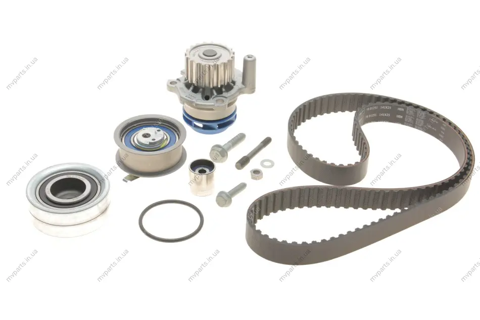 Комплект ГРМ + помпа Skoda Octavia/VW Golf IV 1.9 TDI 96-05 (25x141z) VKMC 01130 SKF VKMC-01130 (фото 1)