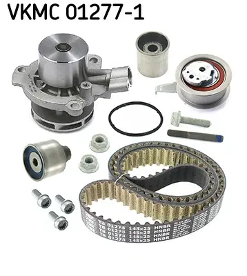 Комплект зубчастого ременя із водяним насосом (Вир-во) SKF VKMC-01277-1 (фото 1)