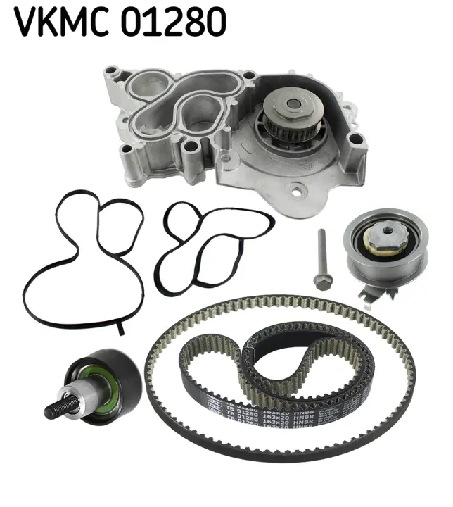 Водяний насос + комплект зубчастого реміня (Вир-во) SKF VKMC-01280 (фото 1)