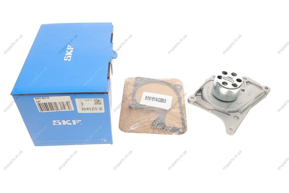 Помпа води Renault Kangoo/Clio/Duster/Laguna/Megane/Nissan Qashqai 1.5dCi 09- VKPC 86419 SKF VKPC-86419 (фото 1)
