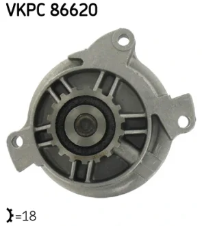 Помпа води Volvo S70/V70/S80/850 2.5TDI 103Kw 95-07 (18z) VKPC 86620 SKF VKPC-86620