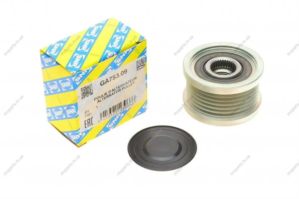 Шків генератора Opel Astra J 1.4-1.6 09-15 SNR GA753.09 SNR NTN GA753-09 (фото 1)