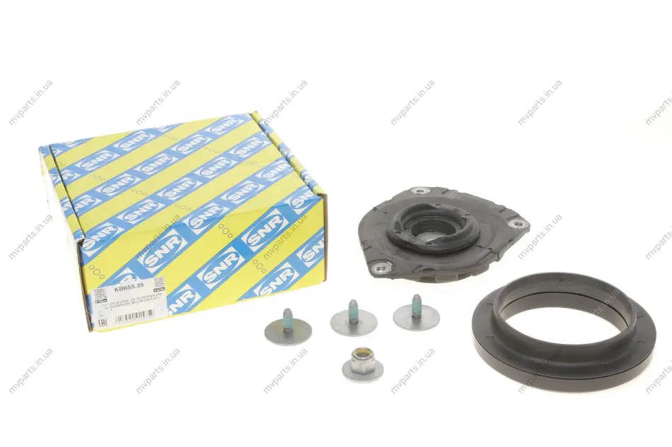 Подушка амортизатора (переднього) + підшипник Renault Megane/Scenic 08- SNR KB655.35 SNR NTN KB655-35 (фото 1)
