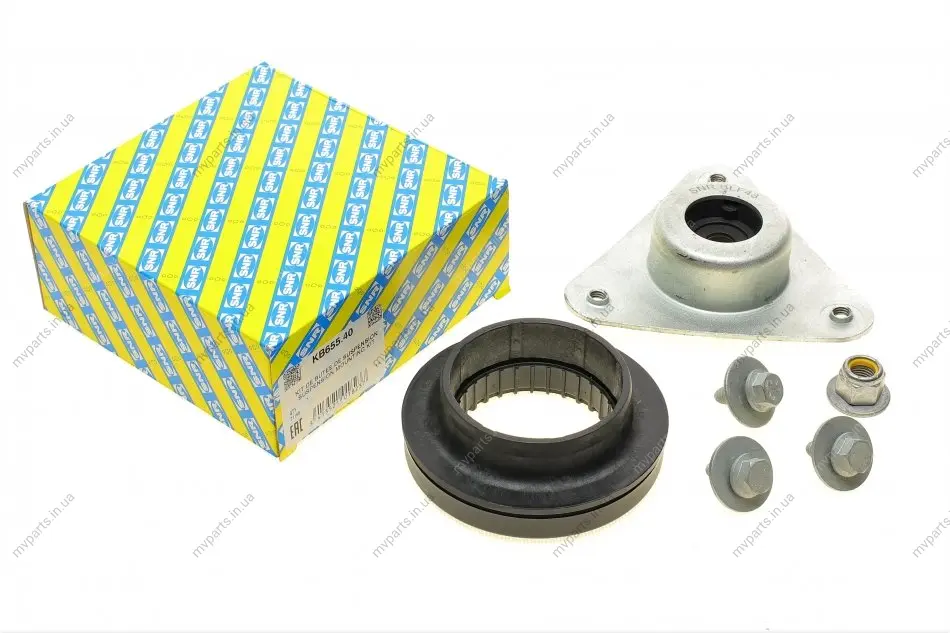 Подушка амортизатора (переднього) + підшипник Renault Clio III/IV 05-/Zoe 12- SNR KB655.40 SNR NTN KB655-40 (фото 1)