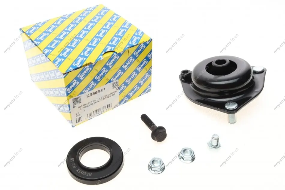 Подушка амортизатора (переднього) + підшипник Nissan Almera 1.5-2.0 dCi 00-06 SNR KB668.01 SNR NTN KB668-01 (фото 1)