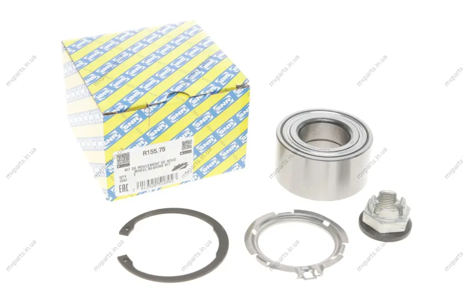 Підшипник маточини (передньої) Renault Kangoo 08- (37x72x37) (+ABS) R14 SNR R155.75 SNR NTN R155-75 (фото 1)