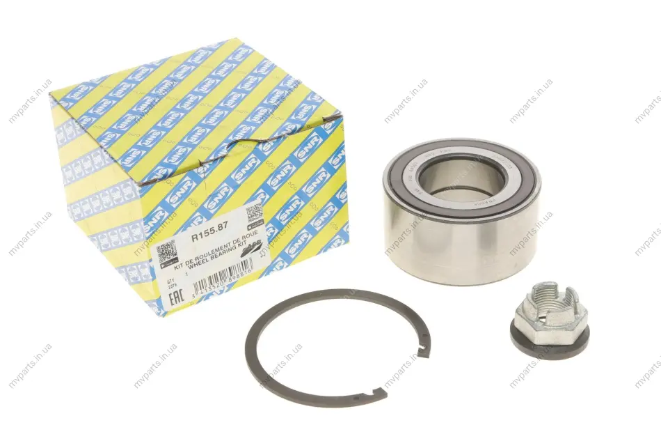 Підшипник маточини (передньої) Renault Megane III 08- (42x80x39) (+ABS) SNR R155.87 SNR NTN R155-87 (фото 1)