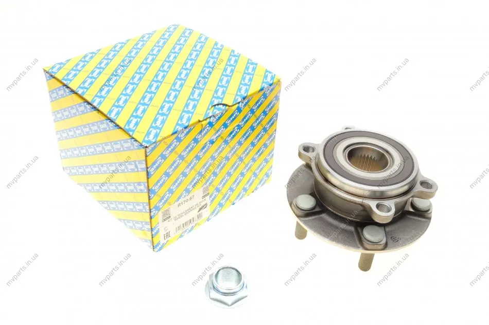 Підшипник маточини (передньої) Mazda CX-5/6 2.2D 11- (+ABS) SNR R170.67 SNR NTN R170-67 (фото 1)