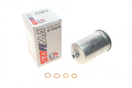 Фільтр паливний Audi 80/100/200/A6 1.8-4.2 i 79-97(h=155mm) S 1502 B SOFIMA S-1502-B
