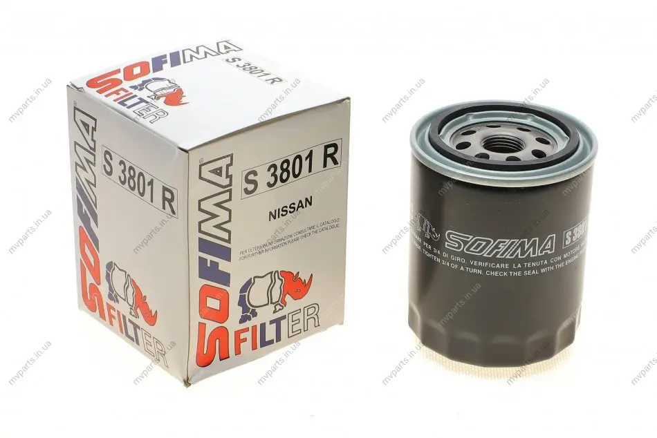 Фільтр масляний Nissan Primera/Almera/Sunny 1.3-3.0i 70-07 S 3801 R SOFIMA S-3801-R (фото 1)