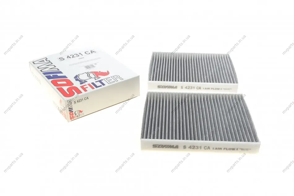 Фільтр салону BMW 5 (F10/F11/F07)/6 (F06/F12/F13)/7 (F01-F04) 08-18 (вугільний) (к-кт 2 шт.) S 4231 CA SOFIMA S-4231-CA (фото 1)