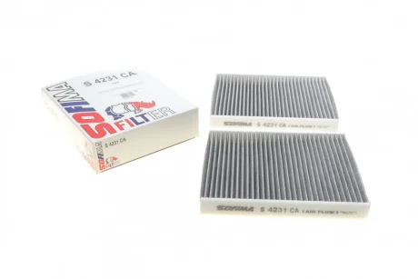 Фільтр салону BMW 5 (F10/F11/F07)/6 (F06/F12/F13)/7 (F01-F04) 08-18 (вугільний) (к-кт 2 шт.) S 4231 CA SOFIMA S-4231-CA