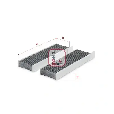 Фільтр салону Citroen C4/Opel Mokka B 20-/Corsa F/Peugeot 2008/208 19- (к-кт 2шт) (вуг.) S 4469 CA SOFIMA S-4469-CA (фото 1)