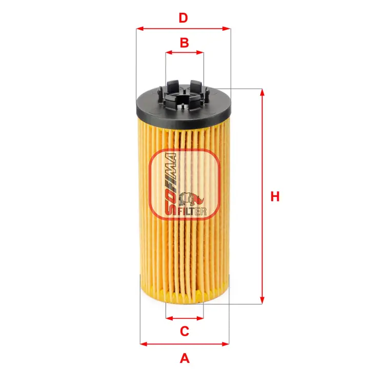 Фільтр масляний BMW X1 (F48)/1 (F40) /2 (F45/F46) 1.5-2.0 14- (B38/B47/B48) S 5211 PE SOFIMA S-5211-PE (фото 1)