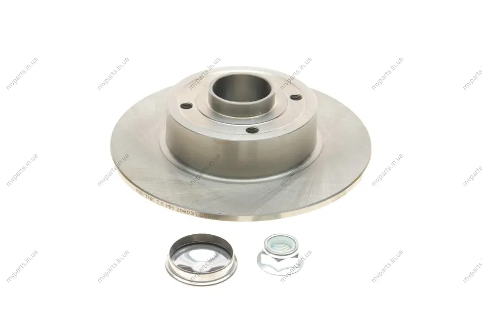 Диск гальмівний (задній) Renault Megane II 03- (240х8) (+ABS) (з підшипником) SOLGY Solgy 208031 (фото 1)