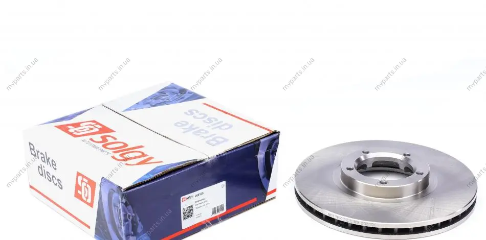 Диск гальмівний (передній) Ford Transit 91-00 T12" (254x24.2) SOLGY Solgy 208105 (фото 1)