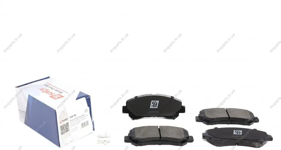 Колодки гальмівні (передні) Nissan Qashqai/X-Trail 07- (Akebono) SOLGY Solgy 209156 (фото 1)