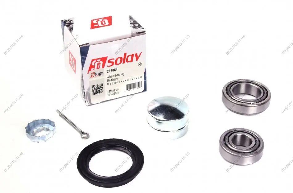 Підшипник маточини (задньої) Audi/VW (к-кт) SOLGY Solgy 216064 (фото 1)