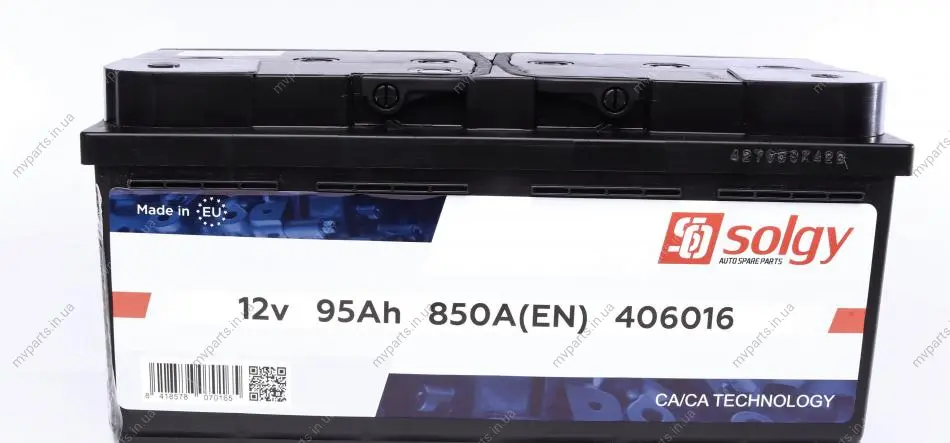 Акумуляторна батарея 95Ah/850A (353x175x190/+R) SOLGY Solgy 406016 (фото 1)