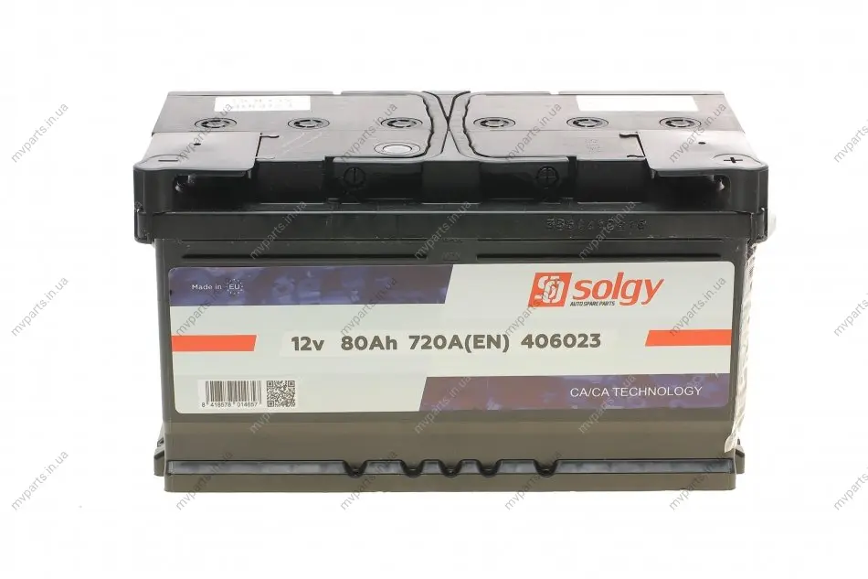 Акумуляторна батарея 80Ah/720A (315x175x175/+R) SOLGY Solgy 406023 (фото 1)