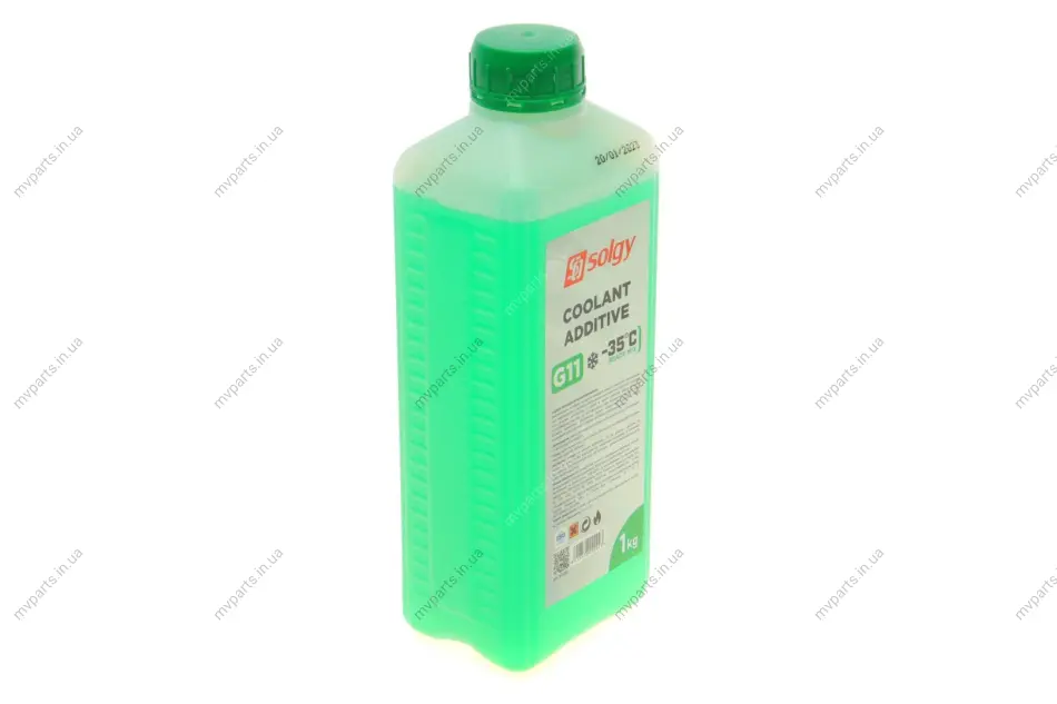 Антифриз (зелений) G11 (1kg) (-35°) (готовий до застосування) SOLGY Solgy 503004 (фото 1)