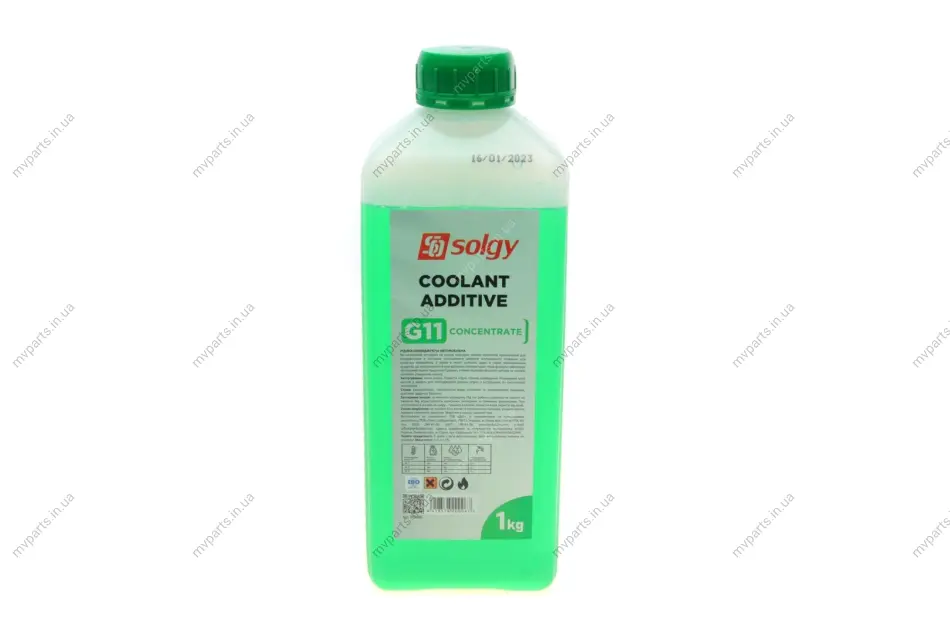 Антифриз (зелений) G11 (концетрат) (1kg) SOLGY Solgy 503006 (фото 1)