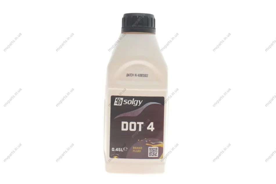 Рідина гальмівна DOT4 (0.45L) SOLGY Solgy 504008 (фото 1)