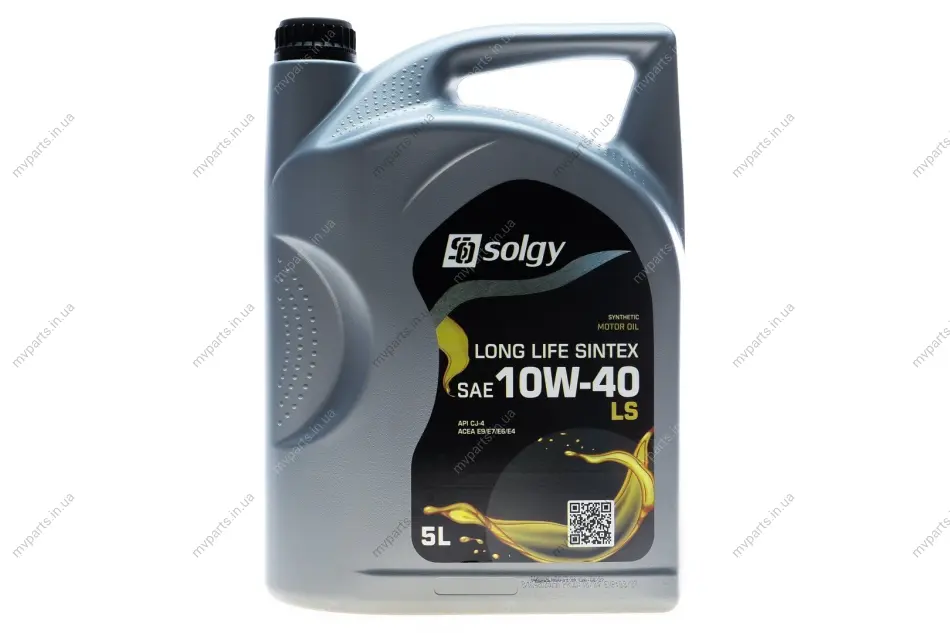 Олива 10W40 LONG LIFE SINTEX LS (5L) (MB 228.51/MB 228.31/ACEA E4/E6/E7/E9) SOLGY Solgy 504037 (фото 1)