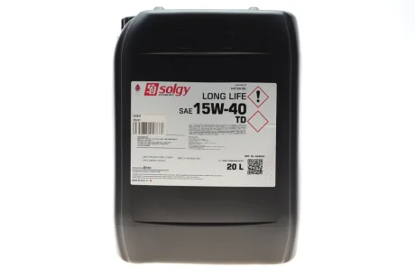 Олива 15W40 LONG LIFE TD (20L) (MB 228.3/CUMMINS CES 20078/DEUTZ DQC IV 10/CAT ECF-2) SOLGY Solgy 504042