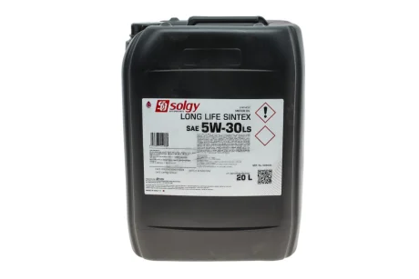 Олива 5W30 LONG LIFE SINTEX LS (20L) (MAN M3477/MB 235.28/Volvo VDS-4/VDS-3/RENAULT RLD-3/RLD-4) SOLGY Solgy 504046