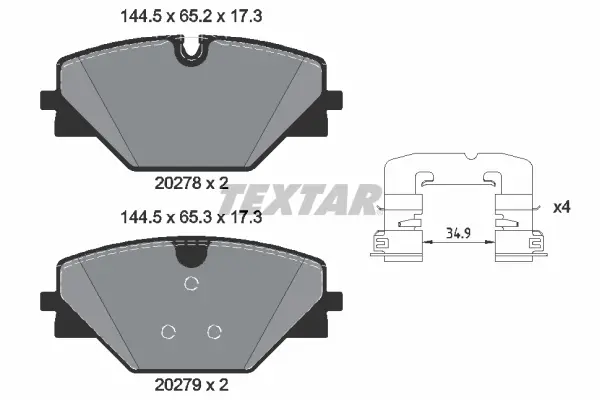 Колодки гальмівні (задні) Land Rover Range Rover 21- TEXTAR 2027801 (фото 1)