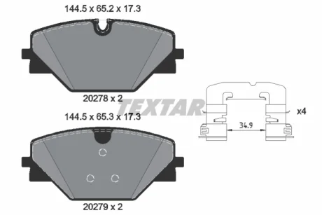 Колодки гальмівні (задні) Land Rover Range Rover 21- TEXTAR 2027801
