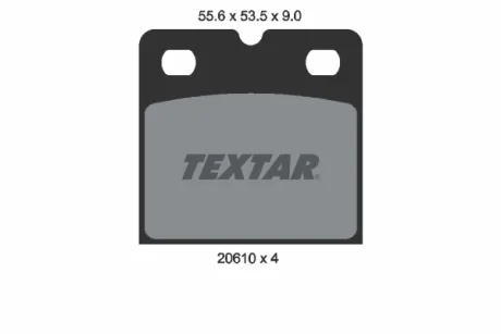 Колодки гальмівні (задні) Tesla Model S/X 13- (Brembo) TEXTAR 2061005