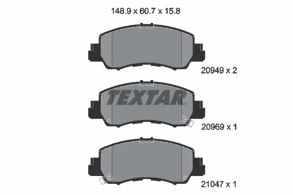 Колодки гальмівні (передні) Mitsubishi Eclipce Cross 17- TEXTAR 2094901 (фото 1)