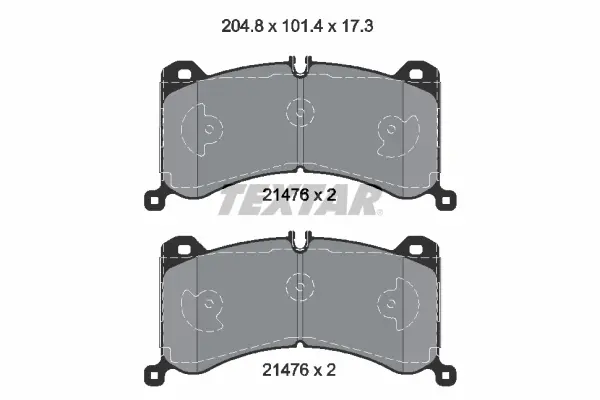 Колодки гальмівні (передні) Audi E-Tron 18-/Q8 E-Tron 22- (Brembo) TEXTAR 2147601 (фото 1)