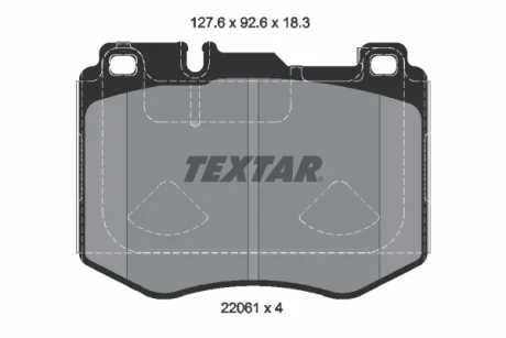 Колодки гальмівні (передні) MB E-class (W213) 19- (Brembo) Q+ TEXTAR 2206103