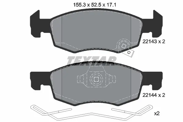Колодки гальмівні (передні) Opel Corsa E 14- (Teves) Q+ TEXTAR 2214301 (фото 1)