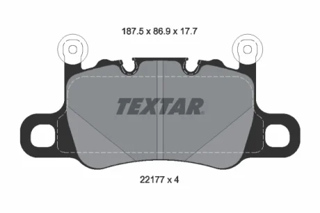 Колодки гальмівні (задні) Porsche Panamera 16-/Taycan 19- (BREMBO) Q+ TEXTAR 2217701