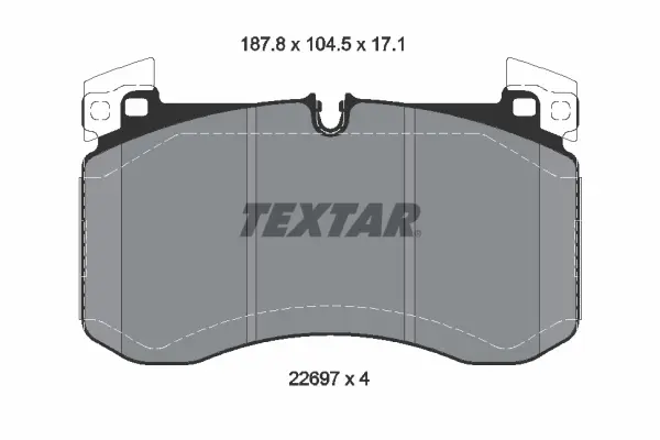 Колодки гальмівні (передні) MB GLE (V167/X167)/G-class (W463) 18- (Brembo) Q+ TEXTAR 2269701 (фото 1)