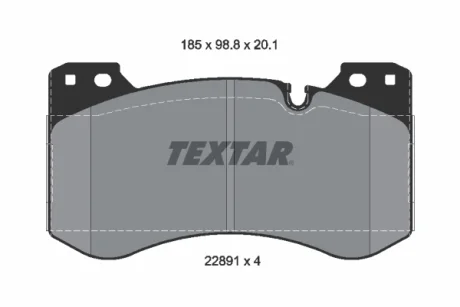 Колодки гальмівні (передні) BMW 3 (G20/G80/G28) 20- TEXTAR 2289101