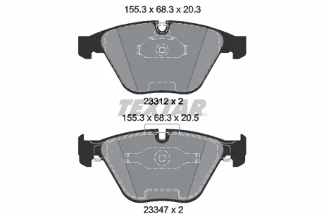 Колодки гальмівні (передні) BMW 3 (E90/E92/E93) 06-13 (Teves) TEXTAR 2331207