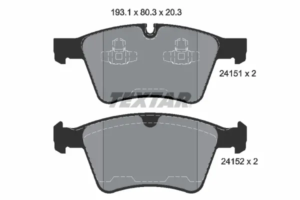 Колодки гальмівні (передні) MB GL-class (X164)/M-class (W164)/R-class (W251/V251) 06-14 (Ate) Q+ TEXTAR 2415101 (фото 1)