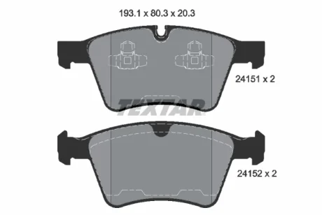 Колодки гальмівні (передні) MB GL-class (X164)/M-class (W164)/R-class (W251/V251) 06-14 (Ate) Q+ TEXTAR 2415101
