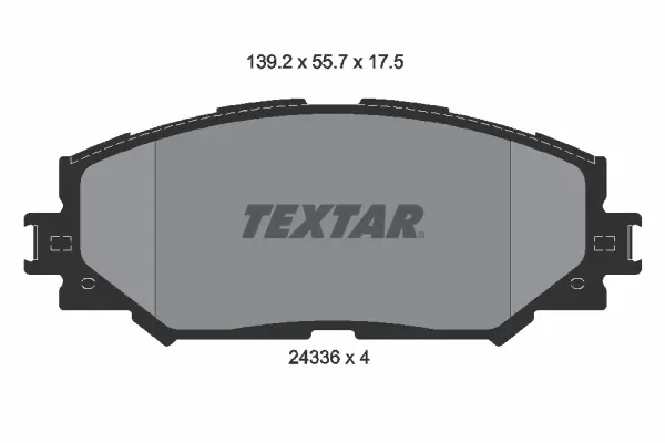 Колодки гальмівні (передні) Toyota RAV4 III 06-/Auris 07- (Akebono) TEXTAR 2433601 (фото 1)