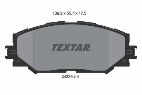 Колодки гальмівні (передні) Toyota RAV4 III 06-/Auris 07- (Akebono) TEXTAR 2433601