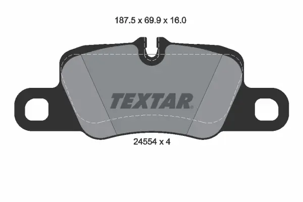 Колодки гальмівні (задні) Porsche Panamera 09- (Brembo) TEXTAR 2455402 (фото 1)