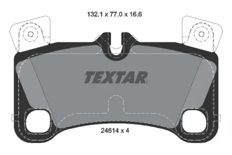 Колодки гальмівні (задні) Audi Q7 06-16/Porsche Cayenne 02-10/VW Touareg 02-10 (Brembo) TEXTAR 2461401